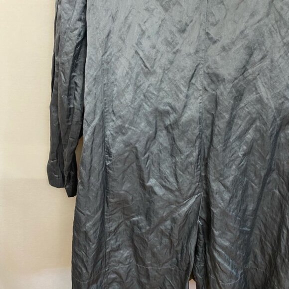 Eileen Fisher PLUS SIZE 2X Gray Trench Coat R-40 - Picture 11 of 16